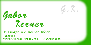 gabor kerner business card